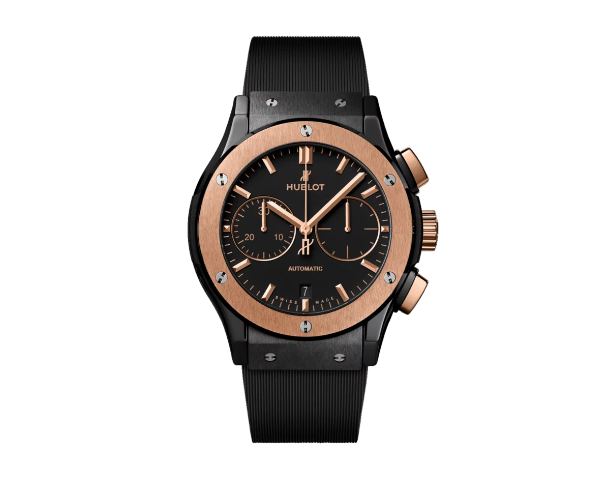 Classic Fusion Chronograph 45 Ceramic King Gold Hublot watch Zegg Watches Jewellery